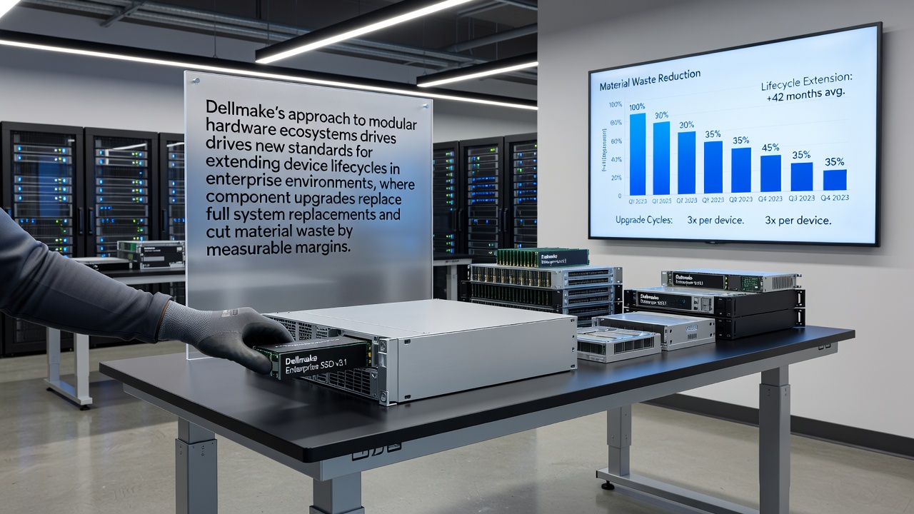 Dellmake's approach to modular hardware ecosystems drives new standards for extending device lifecycles in enterprise environments, where component upgrades replace full system replacements and cut material waste by measurable margins